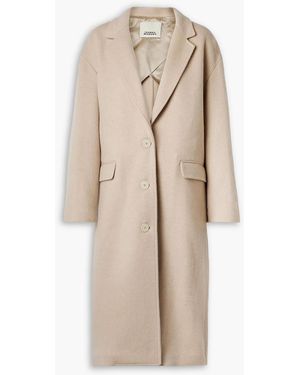 Isabel Marant Efezia Brushed Wool-Blend Coat - Natural
