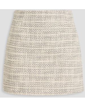 STAUD Anita Cotton-Tweed Mini Skirt - Natural