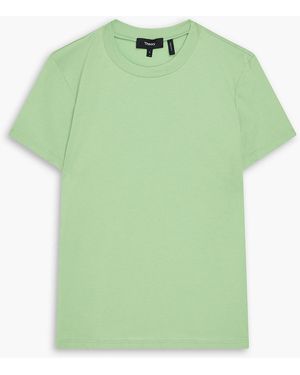 Theory Pima Cotton-jersey T-shirt - Green