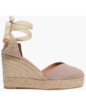 Castañer Chiara 80 Canvas Wedge Espadrilles - White