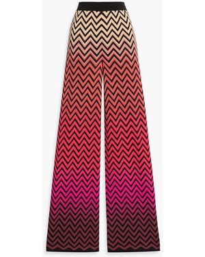 Missoni Crochet-Knit Cotton-Blend Flared Pants