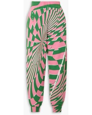 Stella McCartney Ed Curtis Printed Cotton-Jersey Track Pants - Green