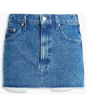 Mother The fun dip denim mini skirt - Blau