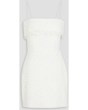 Rasario Cotton-blend Corded Lace Mini Dress - White