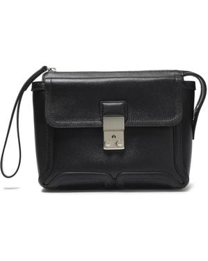 3.1 Phillip Lim Textured-Leather Clutch - Black