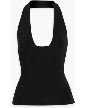 Esse Studios Stretch-Jersey Halterneck Top - Black
