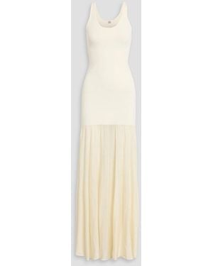 TOTEME Stretch-Knit Maxi Dress - White