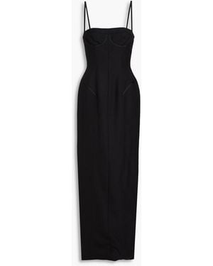Thom Browne Wool-Crepe Maxi Dress - Black