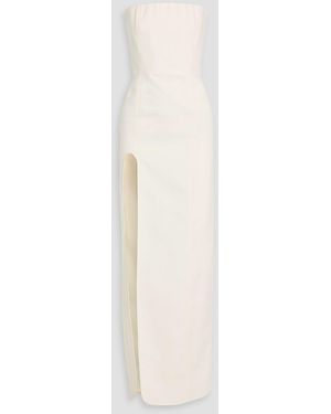 Stella McCartney Strapless Wool-Crepe Maxi Dress - White
