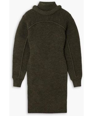 Isabel Marant Hilde Ribbed Wool Mini Dress - Green