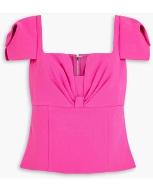 Roland Mouret Pleated Crepe Top - Pink