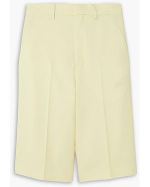 Ami Paris Wool Shorts - Yellow