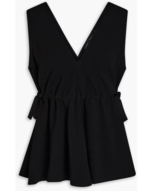 Proenza Schouler Casey Crepe Top - Black