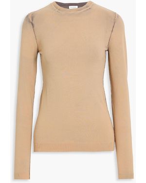 Acne Studios Cutout Stretch-Jersey Top - Natural