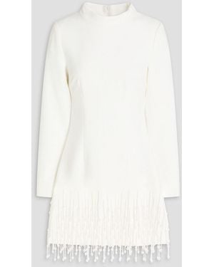 Odd Muse Bead-Embellished Crepe Mini Dress - White