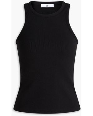 Esse Studios Ribbed Jersey Tank - Black