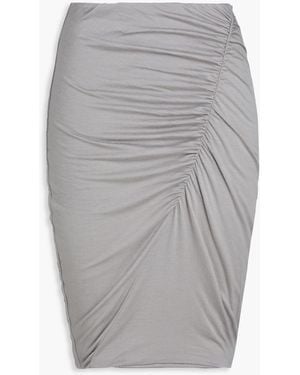 James Perse Ruched Jersey Skirt -blendtm Jersey Skirt - Grey