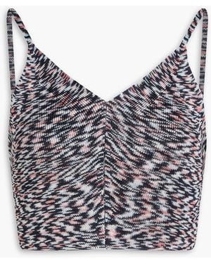 Missoni Cropped strickoberteil in space-dye-optik - Grau