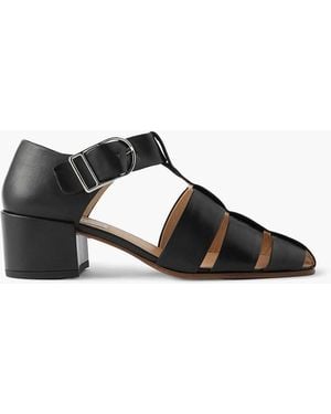 Gabriela Hearst Lyle Cutout Leather Sandals - Black