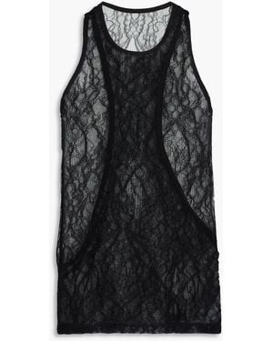 Dion Lee Stretch-lace Tank - Black