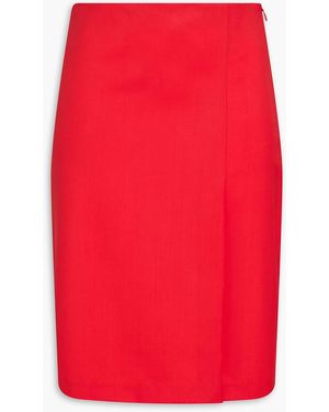 Loulou de Saison Ingrid Wool-twill Pencil Skirt - Red