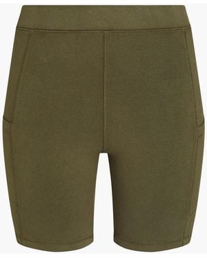 Monrow Stretch-cotton Jersey Shorts - Green