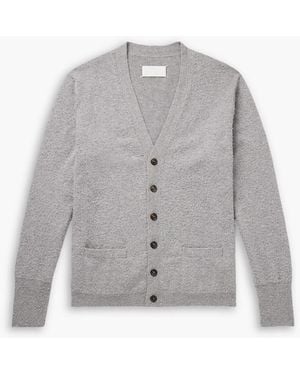 Maison Margiela Brushed-cashmere And Cotton-blend Cardigan - Grey