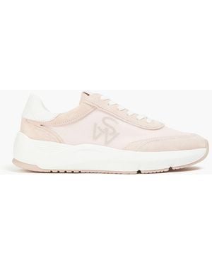 Stuart Weitzman Glide sneakers aus mesh und veloursleder - Pink