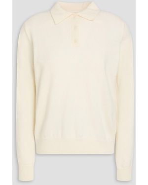 Chinti & Parker Nico Wool And Cashmere-blend Polo Sweater - Natural
