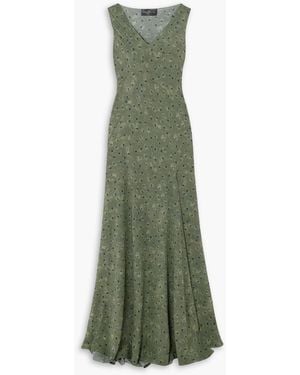 Cortana Irina Printed Silk-georgette Maxi Dress - Green