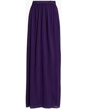 Tom Ford Gathered Jersey Maxi Skirt - Purple