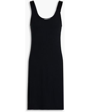 Helmut Lang Ribbed modal-blend jersey mini dress - Schwarz