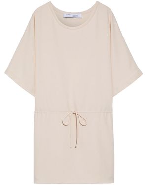 IRO Arbutus Gathered Crepe Mini Dress - Natural