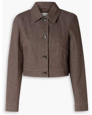 Max Mara Cropped Denim Jacket - Brown