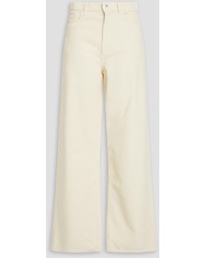Wandler Magnolia Cotton-corduroy Wide-leg Pants - Natural