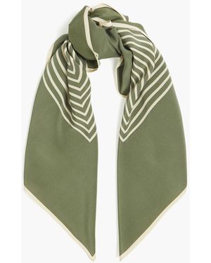 TOTEME Ribbed Silk Hooded Scarf - Green