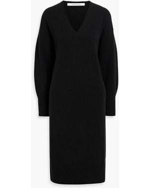 Another Tomorrow Cashmere And Wool-Blend Midi Dress - Black