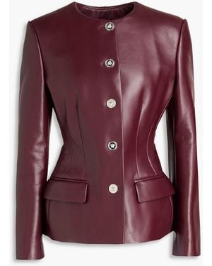 Versace Leather Blazer - Purple