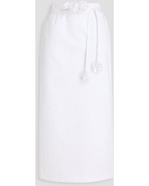 Magda Butrym Cotton Midi Pencil Skirt - White