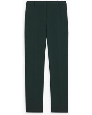 Theory Crepe Slim-Leg Pants - Green