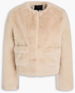 Maje Plush Jacket - Natural