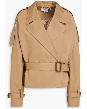 FRAME Belted Cotton-Twill Jacket - Natural