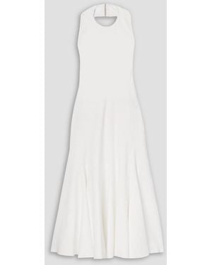 Jacquemus Favola Open-Back Crepe-Jersey Halterneck Midi Dress - White
