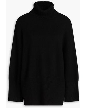 Autumn Cashmere Brushed Knitted Turtleneck Jumper - Black