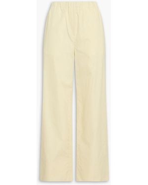 TOTEME Cotton-poplin Wide-leg Trousers - Natural