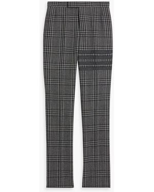 Thom Browne Prince Of Wales Checked Wool-Tweed Pants - Gray