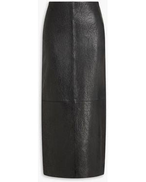 Esse Studios Leather Midi Skirt - Black