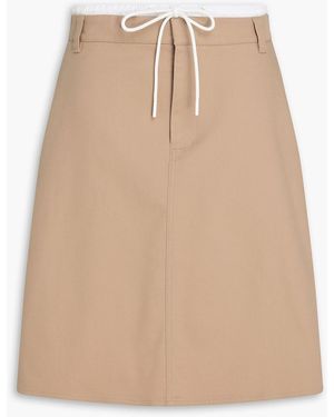 Vince Cotton-blnd Twill Skirt - Natural