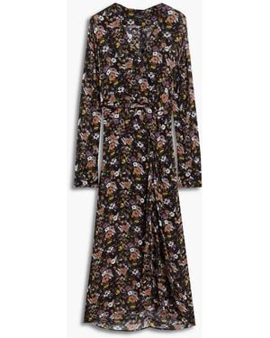 Rag & Bone Amber midikleid aus crêpe de chine mit floralem print - Mehrfarbig
