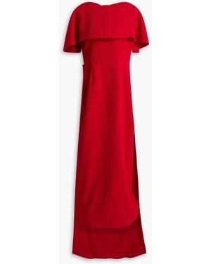 Emilia Wickstead Liza Draped Cloqué Gown - Red